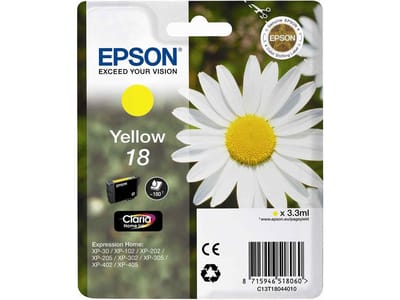 Epson Inktcartridge 18 Origineel Geel C 13 T 18044012