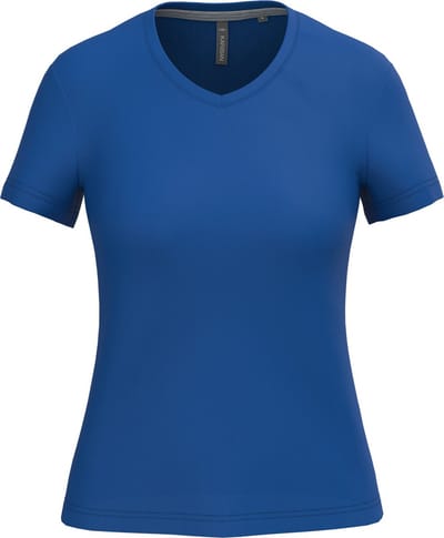 Kariban Dames T-shirt V-hals Korte Mouwen K381 - Royal Blue - 3XL