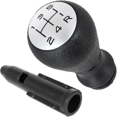 MODECAR - Versnellingspookknop - Zwart en Zilver - Adapter voor Peugeot