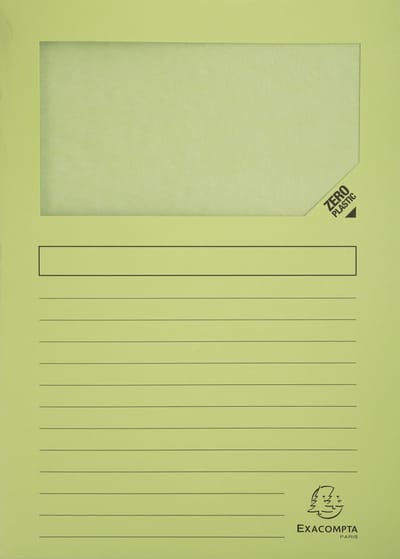 Exacompta SUPER Pak van 100 venstermappen - 160g/m2 - 22x31cm - - Lichtgroen - 50153E