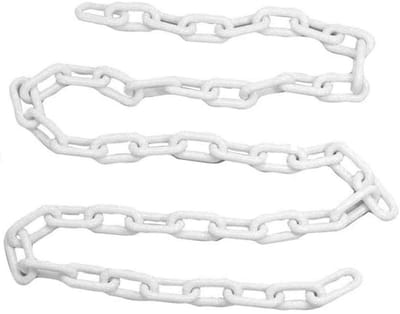 Dailygoody - Kunststof Barrière - Veiligheidskegel Ketting - 10m x 10mm - Wit - Tijdelijke crowd control - Geschikt voor evenementen - Tuinhek