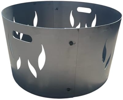 Veilige vonkbescherming voor vuurschalen, 60 cm, 2-delig, onbehandeld staal met roestpatina