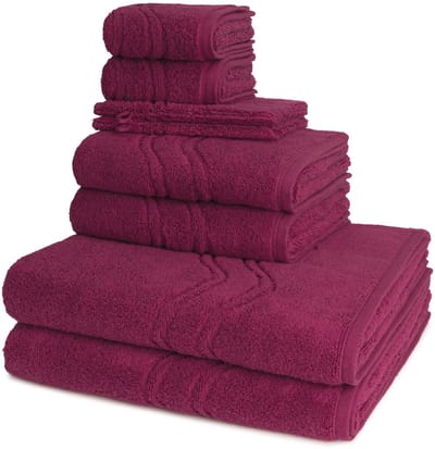 Ross Dames en Heren 2 X Washand 2 X gasten- 2 X douche- 2 X handdoek in een set Cashmere feeling