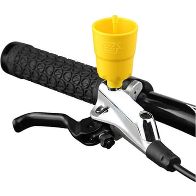Outil de purge de freins à disque hydrauliques de vélo Kit de purge de freins pour VTT et vélo de route Kit de purgeur de liquide d'huile minérale pour vélo yellow