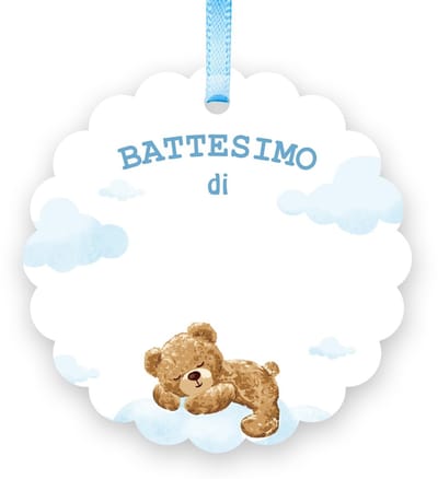 Dailygoody - Etiketten voor gastgeschenken - Doop - 48 stuks - Blauw - Decoratie voor geschenkdoosjes - Geschikt voor kinderen - Papier