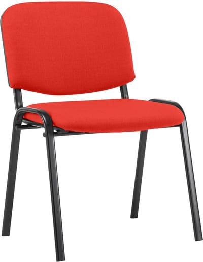CLP Ken Eetkamerstoel - Vergaderstoel - Zonder armleuning - Stof - rood