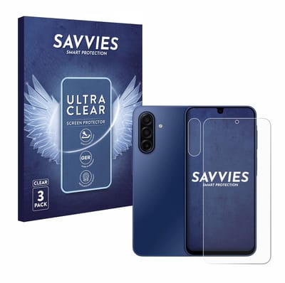 Savvies - Screenprotector voor Samsung Galaxy A17 5G (Voor+Camera) - Folie Beschermfolie transparant 6 Stuks