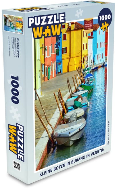 Puzzel Kleine boten in Burano in Venetië - Legpuzzel - Puzzel 1000 stukjes volwassenen