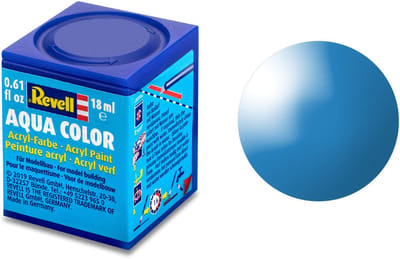 Revell Hobbyverf Acrylverf - Aqua #50 Light Blue - Gloss - RAL5012 - Acryl - Verf potje - 18 ml