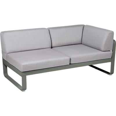 Fermob BELLEVIE hoekmodule rechts - 48 rozemarijn mat - 79 Flanelgrijs