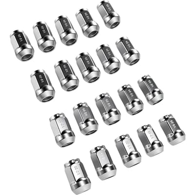 1 2 20 Wielmoeren Zilver Vervanging voor Ford Explorer Edge Mustang 3 4 Inch 19mm Zeskant Gesloten Eind Uitpuilende Eikel Wielmoeren gray