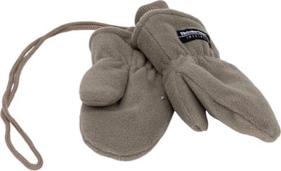 Wanten Kinderen 4j-5j. Donker Taupe met Touwtje, Fleece |Dubbel gevoerd Thinsulate