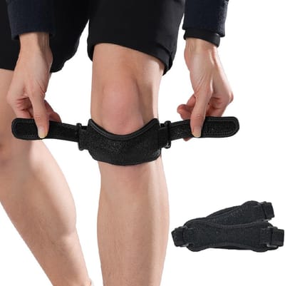 Unyqoos® Verstelbare kniebandage voor sport en dagelijks gebruik - set van 2 stuks zwart
