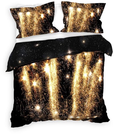 Heckettlane Lumina Dekbedovertrek - Lits-Jumeaux - Dekbedovertrek van 100% Katoen-Satijn - 240x200-220 cm - Lits-Jumeaux - Zwart