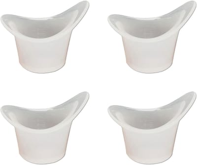 4 stuks - Oogspoelbeker - Siliconen oogspoelbeker - Maatbeker van 10 ml - Voor effectieve oogreiniging - Spoel de ogen - Grijs