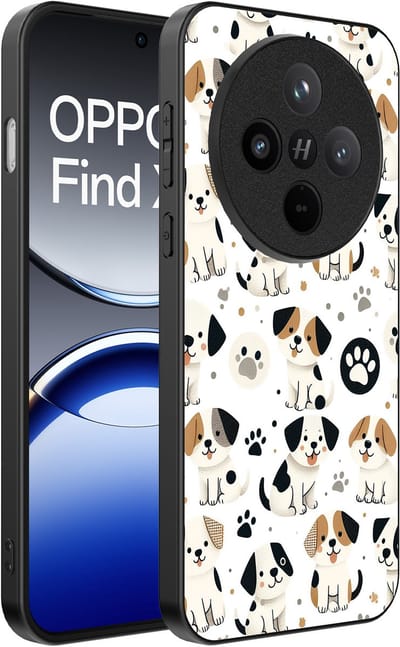 Smartphonica Telefoonhoesje Geschikt voor Oppo Find X8 met honden opdruk - TPU backcover case dog design geschikt voor Oppo Find X8