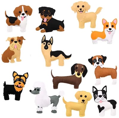 Naaiset voor kinderen - Knutselpakket Meisjes en Jongens - Honden