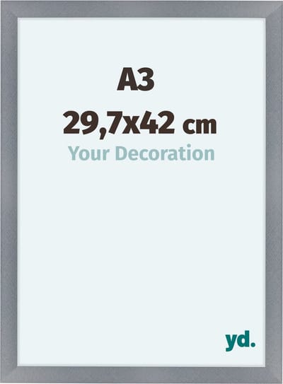 Your Decoration - Fotolijst A3 29,7x42 cm - MDF - Aluminium Geborsteld - Como