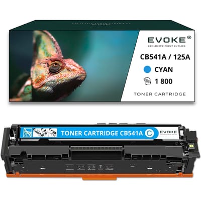 Evoke compatibele toner voor HP en Canon Cb541A 125A Cf211A Cf-211A 131A Ce321A Ce-321A 128A cyaan 1800 pagina's kleurenlaserprinter Cm1312 Cm1512 Cp1518 Cp1215; Canon I-Sensys Mf-8050Cn Mf-8080Cw