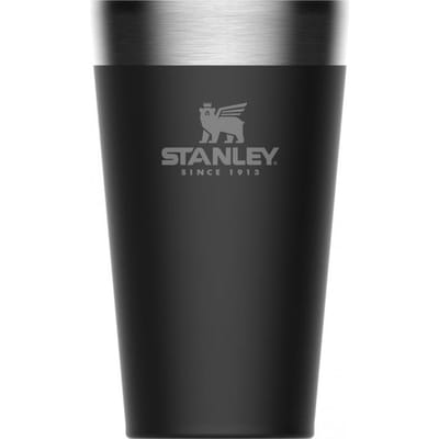 Stanley Adventure Stacking Beer Pint 0.47L - Houdt Bier of Andere Dranken 4 Uur Koud - Stapelbare Camping Beker - Dubbelwandige Isolatie - Vaatwasserbestendig - Matte Black