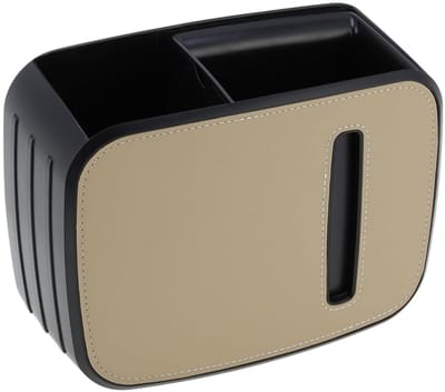 Duurzame vuilnisbak voor auto, praktische afvalemmer voor voorstoel en achterbank, beige set