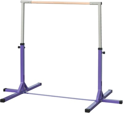 HOMCOM Gymnastiekrek voor kinderen Staal, Beukenhout 194B x 121D x 92-150H cm Paars