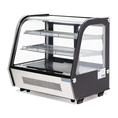Polar G-serie energiezuinige aanrecht voedsel display koelkast zwart 120L