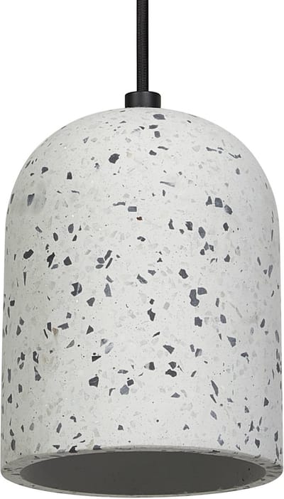 OSRAM Decor Pill decoratieve hanglamp met pilvormige lampenkap, 150 mm, met E27 fitting, gemaakt van wit terrazzo, IP20