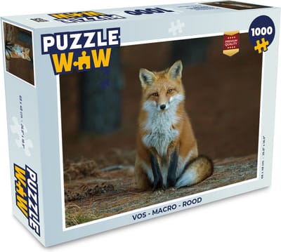 Puzzel Vos - Macro - Rood - Legpuzzel - Puzzel 1000 stukjes volwassenen