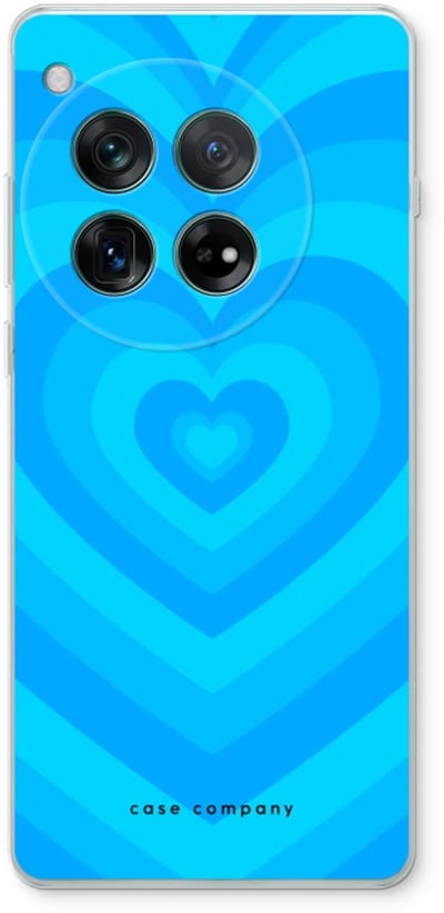 Case Company® - Hoesje geschikt voor OnePlus 12r hoesje - Hart Blauw - Soft Cover Telefoonhoesje - Bescherming aan alle Kanten en Schermrand