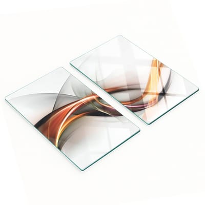 Duurzame en stijlvolle glazen borden met een abstract patroon, 2x30x52 cm
