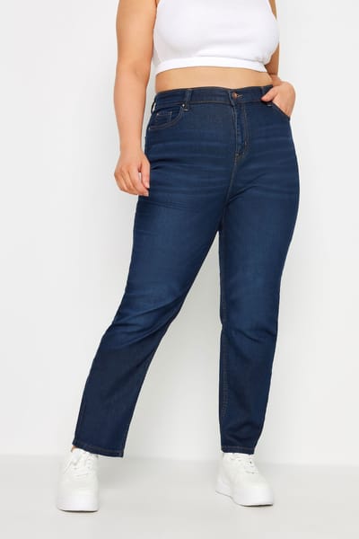 Yours Ruby Jeans Met Rechte Pijpen In Indigoblauw Size 50