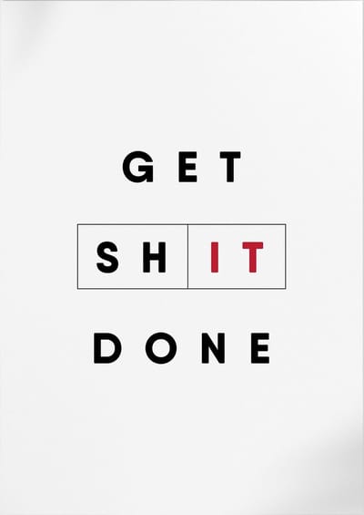 Get It Done (Motivatie & Inspiratie) | Poster | A3: 30 x 40 cm
