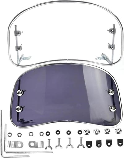 Scooter Voorruit - Motor Vizier - Veiliger Rijden - Robuust PC Materiaal - 39 x 22 cm - Transparant