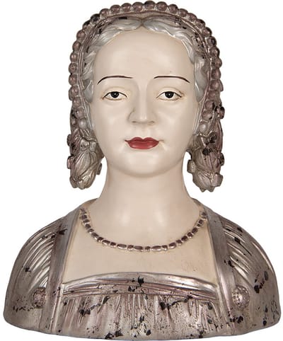 Clayre & Eef Decoratie Beeld Vrouw 27x15x30 cm Beige Kunststof