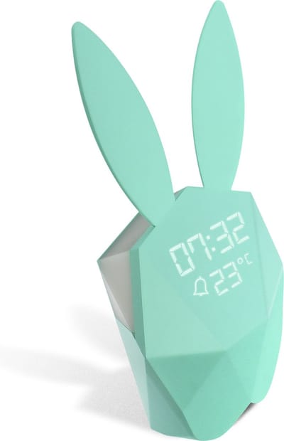 Connected Alarm Clock Rabbit Head Cutty Clock Connect MOB Blauw