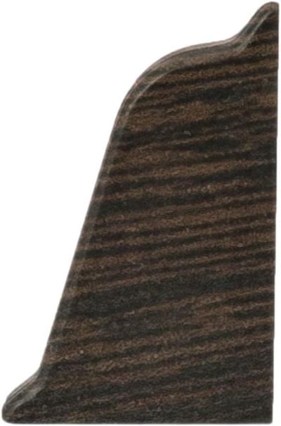 Hoekprofiel Eindstuk Links - Keukenstrip Afdekprofiel - Werkblad Afwerken - Zacht PVC Materiaal - 38 x 25 mm - Wengé