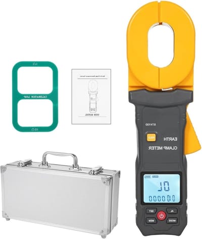 Aardingsmeter - Stroomtang Tester - Veiligheid Testen - Digitale Alarmfunctie - 32mm Klem - Zwart