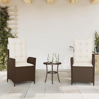 Tuinstoelen 2 stuks - Loungestoelen buiten - Genieten in tuin - Verstelbare rugleuning - 57 x 61 x 93 cm