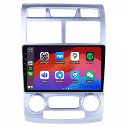 CarPlay autoradio geschikt voor Kia Sportage | 2004 t/m 2010 | Android 13 | Draadloos Apple CarPlay & Android Auto | 2GB + 32GB | QuadCore processor | Denago DNG-A212 | 2025 model | 2004 2005 2006 2007 2008 2009 2010 | Bluetooth & Wifi