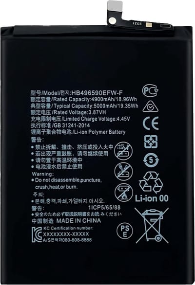 Honor, Batterij voor Honor 70 Lite / X8 5G en X7 5000mAh model HB496590EFW, Zwart