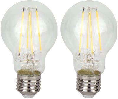 LED line LITE LED Filament Lamp A60 E27 - 10W (vervangt 100W) - 1200lm - Ø60mm - 230V - Energiezuinig - 2 stuks