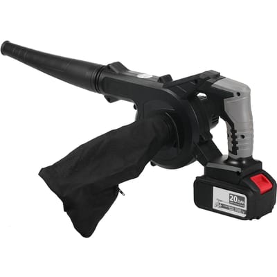 Souffleur de feuilles léger alimenté par batterie 21V, pour Patio, cour, trottoir, petit souffleur de feuilles, 2 en 1 UK Plug & 1 Battery noir