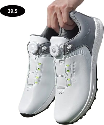 Bovista Golfschoenen Heren - Sneakers - Golfkleding - Golfschoenen Antislip - Waterdicht - Golfen - Grijs & Wit 39.5