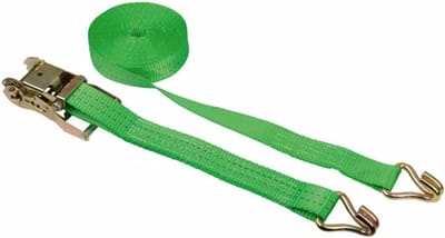Sjorren riem set - Spanbanden met haak - Vastzetten lading - Sterke J-haken - 35 mm x 6 m - groen