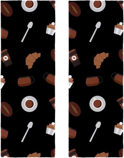 Microfiber Gym Handdoeken - Sporthanddoeken Super Absorberend - Zweet Afvegen - Ultra Zacht - 29.5 x 81.5cm - Koffie Patroon
