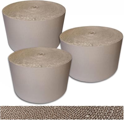 Verpakking Rolgolfkarton - Verpakkingsmateriaal Golfkarton - Goederen Beschermen - C-golf - 30 cm x 70 m - Grijs