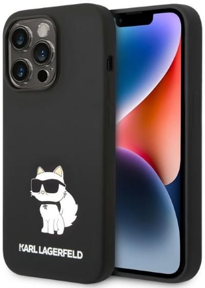 Karl Lagerfeld Serie - Hoesje voor iPhone 14 Pro Max - Hardcase - Choupette - Zwart