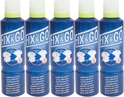 5x Fix en GO Antikreuk Spray - 200ml - Resultaat in 10 seconden - Makkelijk in gebruik - Verwijdert kreukels zonder te strijken