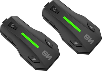 Motorhelm Communicatie - Motor headset - Veilig communiceren - 2000m bereik - 45mm speakers - Zwart